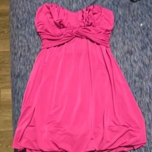 Vibrant Pink Strapless Dress